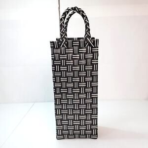 BYOB Soft Recycled Plastic Interwoven Wine Bottle Travel Tote Carrier